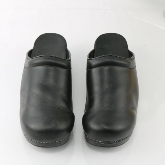 Dansko Womens Sonja Mule Size 40 9.5 Black Leather Work Nursing Comfy Shoe - Picture 5 of 12